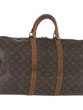 LOUIS VUITTON Monogram Keepall 50 Boston Bag M41426 LV Auth 169807